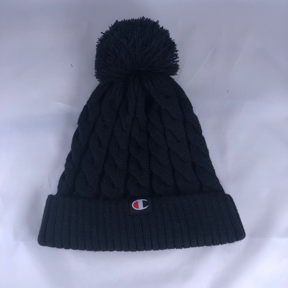 Champion Braided Woven Patch Logo Beanie